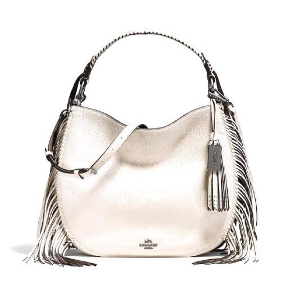 **RARE** Ivory Coach Fringed Nomad Hobo - Picture 15 of 15